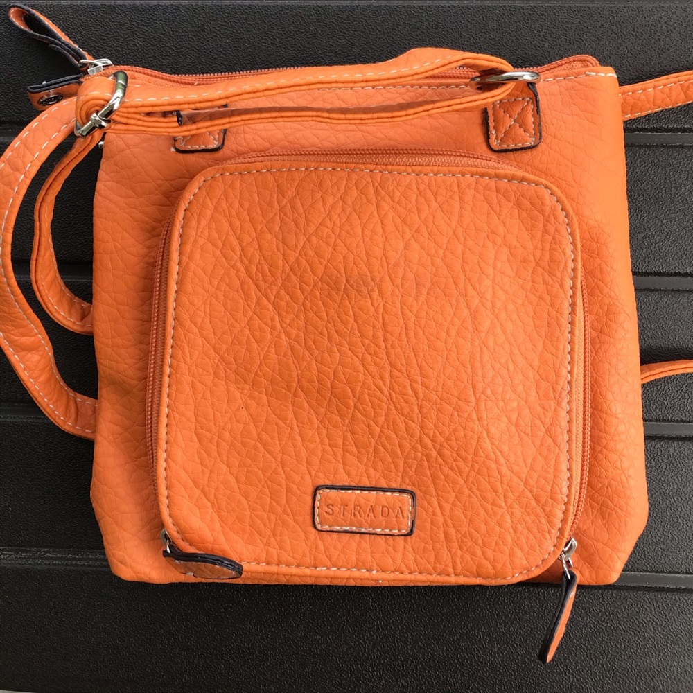 Pebbled leather 🧡🧡orange🧡🧡 crossbody purse
